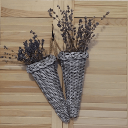set of two hanging baskets melange flower wall hanging basket for entrance outdoor decoration of the front door hanging