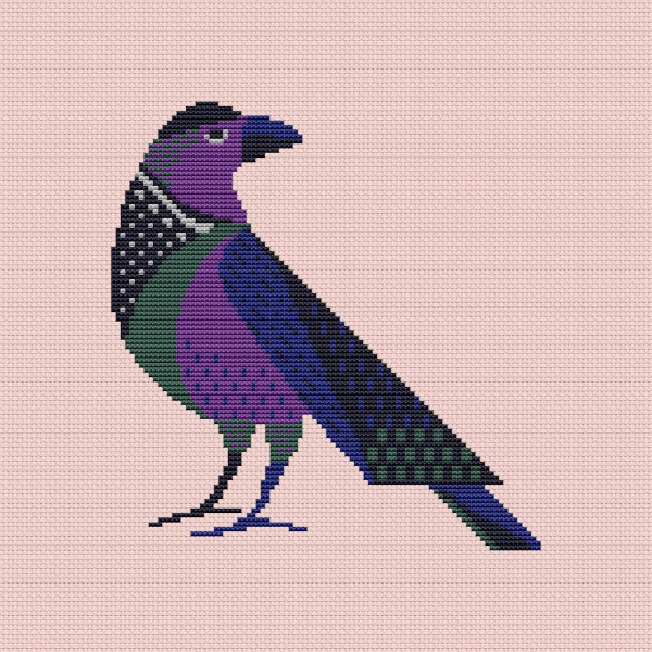 crow embroidery