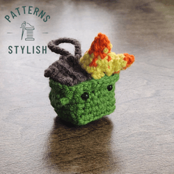 Mini Dumpster Fire - No-Sew Crochet Pattern for a Fun Gift and Christmas Tree Ornament