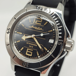 Vostok Amphibia 2416 Gold & Black 120697 Brand New men's mechanical automatic watch