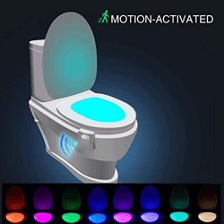 Activated Toilet Night Light sports two modes 8 color changes Sensor LED Toilet Night Light fits any toilet