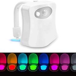 8 Color Changes Sensor Led Toilet Night Light Fits Any Toilet