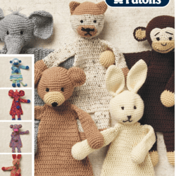 Flat Toys in Patons Fab DK Crochet pattern, digital file PDF, digital pattern PDF
