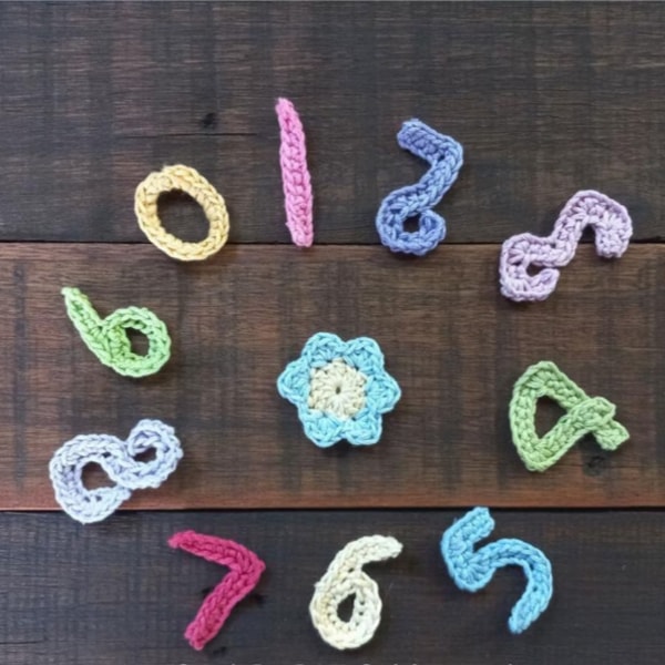 Numbers 0-9 Crochet Appliques Crochet pattern, digital file | Inspire ...