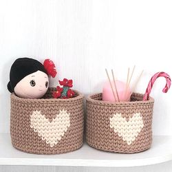 Valentines day decorations Nursery room baskets for toys