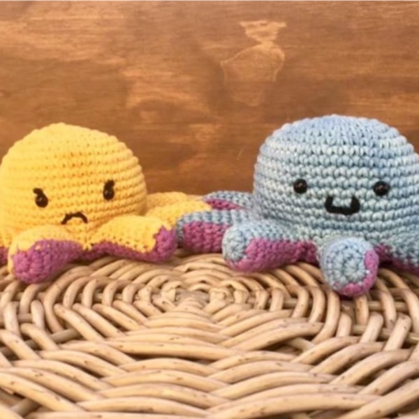 Reversible Octopus Amigurumi Crochet pattern, digital file P | Inspire ...