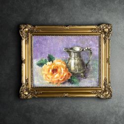 still life oil painting original flower painting