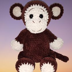 Monkey crochet pattern, Amigurumi pattern, Crochet animals, Crochet patterns, Digital download PDF