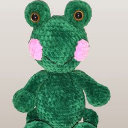 Crochet frog pattern, kawaii frog, animal crochet pattern, amigurumi frog crochet pattern PDF