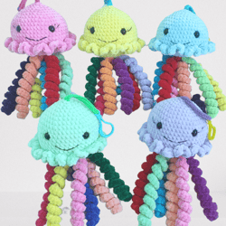 Kawaii Jellyfish Crochet, Jellyfish plush toy, jellyfish Sea creatures Ocean animals