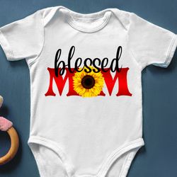 blessed sunflower mom png print