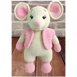 Crochet cute mouse, mouse toy Plush, cute rat stuff, crochet rat toy