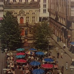 vintage photo postcard leipzig naschmarkt old exchange