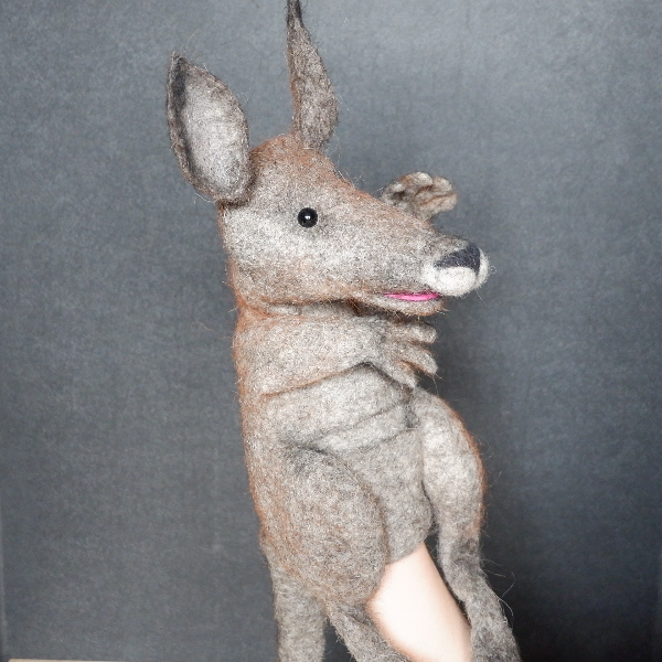 Kangaroo puppet for puppet theater