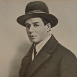 photo postcard of sergei yesenin in 1925