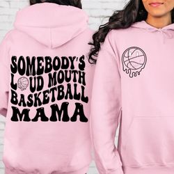 somebody's loud mouth basketball mama melting smile png-svg, front and back, basketball mama svg, basketball svg png, so