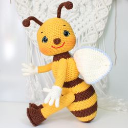 Bee amigurumi crochet pattern in English Wasp toy DIY plush toy insect Crochet tutorial PDF