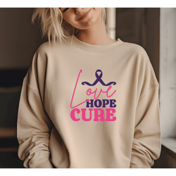 Love hope cure SVG