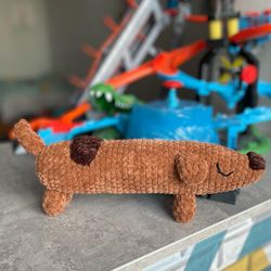 Handmade Crochet Bluey Toy Longdog Gift For Kids. Adorable And Cuddly, This Unique Toy Will Bring Joy To Any Child