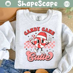 candy cane cutie christmas crew svg