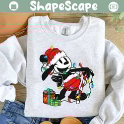 cute disney mickey santa christmas lights svg