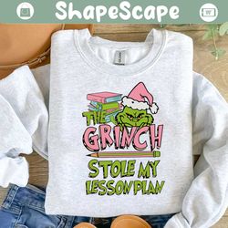 teacher grinch stole my lesson plan svg