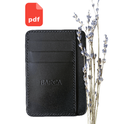 Pattern of a leather wallet for cards in PDF format with 4 mm steps.