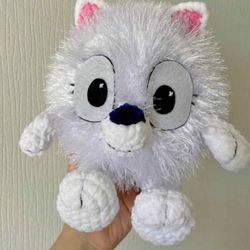 Handmade Crochet Pompom Dog undefined Perfect Gift For Kids. Adorable And Cuddly, This Unique Toy Will Bring Joy To Any Child