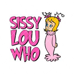Sissy Lou Who Retro Christmas SVG