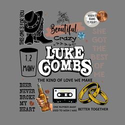 country music luke combs tracklist png digital download files