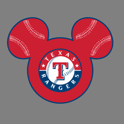 mickey mouse head texas rangers svg digital download files