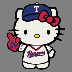 hello kitty texas rangers baseball team svg
