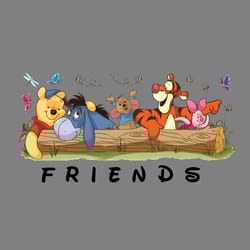 vintage pooh and friends png digital download files