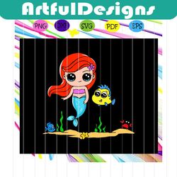 mermaid kawaii , mermaid svg, mermaid gift, mermaid clipart, mermaid disney, mermaid party,mermaid shirt, the little mer