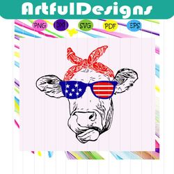 patriotic cow svg, cow svg, cow mom svg, cow art, cow print, cow american svg, independence day svg,america flag for sil