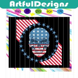 skull america flag,independence day svg, happy 4th of july svg,patriotic svg, independence day gift, for silhouette, fil