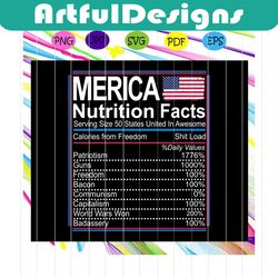 merica nutrition facts,american flag svg, fourth of july svg, america svg, patriotic american svg, independence day svg,