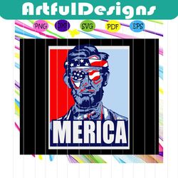 merica lincoln headband , independence day svg, happy 4th of july, patriotic svg, july 4th fireworks,american party, mem