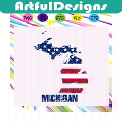 michigan state flag, independence day svg, happy 4th of july svg,patriotic svg, independence day gift, for silhouette, f
