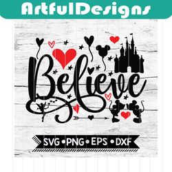 believe in magic svg, disney svg, minnie mouse svg, mickey head svg, love svg