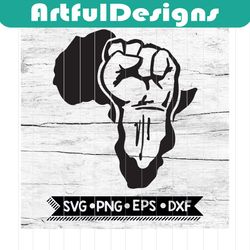 fist svg, africa map svg, black girl, black woman svg, blm svg, cricut file, svg