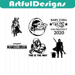 star wars the mandalorian svg bundle,baby yoda , mandalorian baby yoda , star war, star war, mandalorian, star war yoda