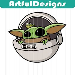 baby yoda svg files for silhouette, files for cricut, svg, dxf, eps, png instant download0