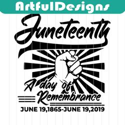 juneteenth a day of remembrance svg, juneteenth svg, juneteenth day svg, 1865 svg, freedom svg, remembrance svg, black l