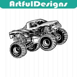 monster truck svg, monster truck clipart, off road svg, extreme vehicle print, monster truck vector