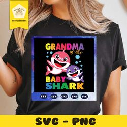 grandma of the baby shark birthday, grandma shark svg, mother's day svg, mother svg, files for cricut, svg, dxf, eps, pn