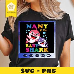 grandma of the baby shark birthday, nany shark svg, mother's day svg, mother svg, files for cricut, svg, dxf, eps, png instant download