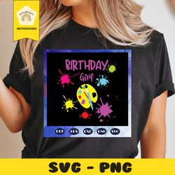 kids little artist paint splatter, birthday girl, gift for girl, girl birthday, happy birthday svg, birthday gift, for s