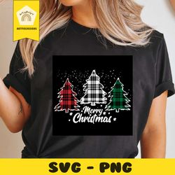 merry christmas plaid christmas trees svg, christmas svg, xmas svg, merry christmas, christmas gift, christmas tree, pla