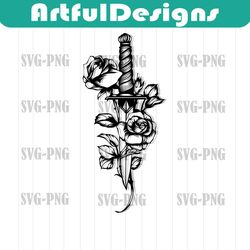 rose svg, digital file rose for printing on t-shirts, file for paper cutting, dxf, png, dxf, rose clip art